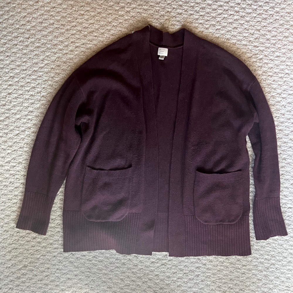 a new day Plum Knit Cardigan